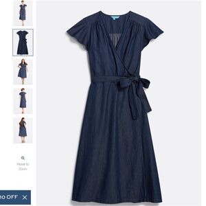 Draper James Chambray Midi Wrap Dress